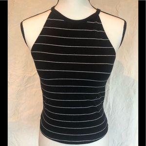 Garage Blank and White Striped Tank Top